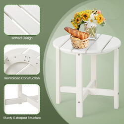 Sidebord hvid UV beskyttet HDPE 46 cm udendørs 1 stk