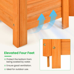 Planteringskasse med spalje orange 180 cm tannetræ metal vejrbestandig