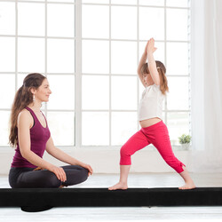 Gymnastikbalk foldbar 210 cm 10 cm bred blå suedelignende overdrag