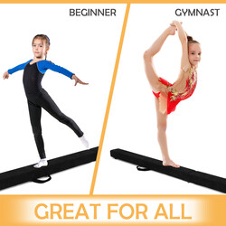 Gymnastikbalk foldbar 210 cm 10 cm bred blå suedelignende overdrag