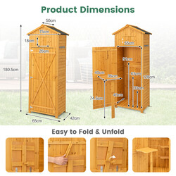 Havebod fyrretræ 75x50x180