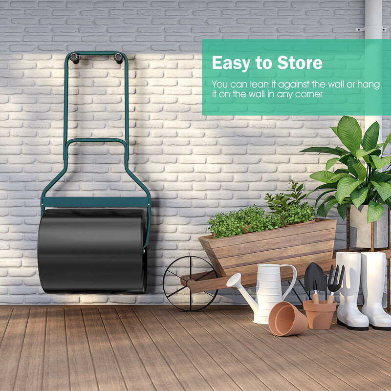 Vandbeholder 60 L jern med U‑formet håndtag og aftagelig tømningsplugs til have