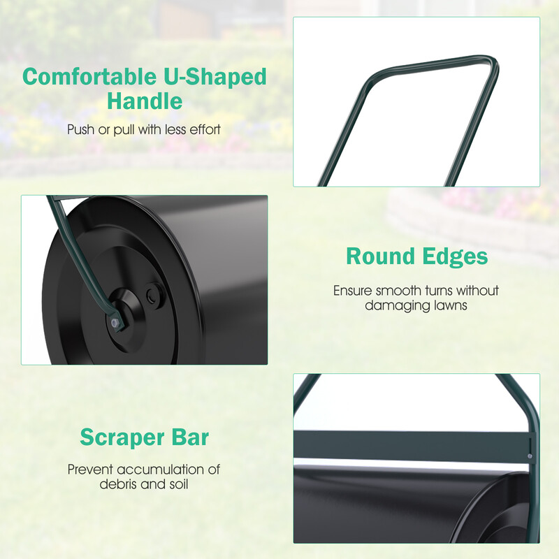 Vandbeholder 60 L jern med U‑formet håndtag og aftagelig tømningsplugs til have