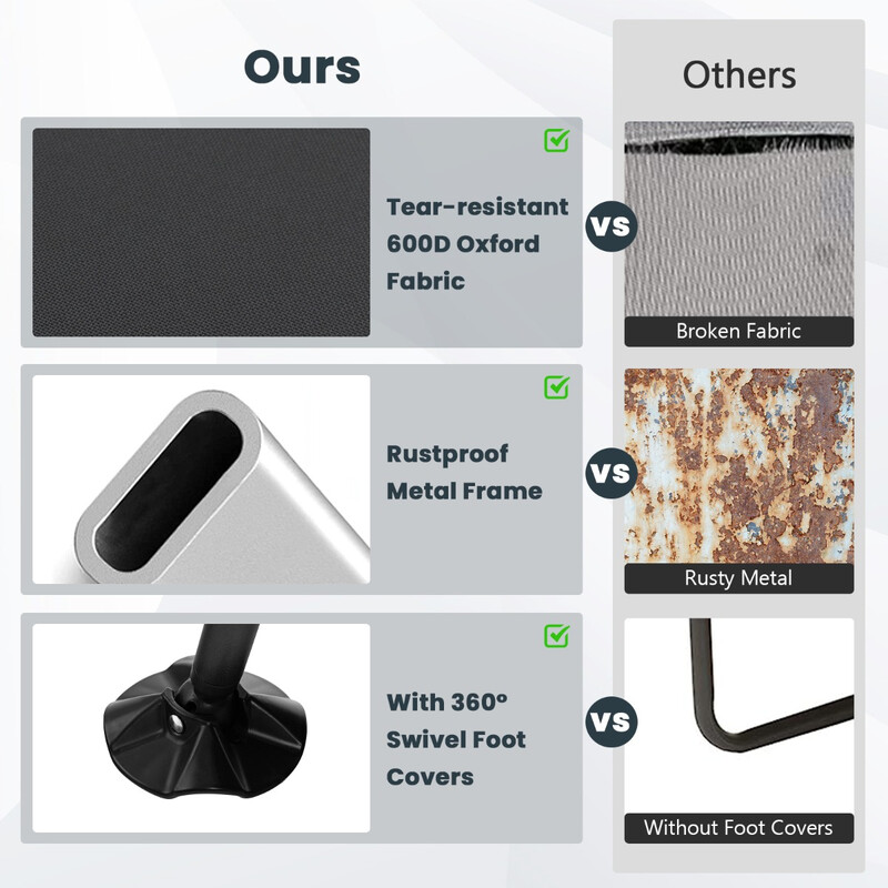 Sammenklappelig camping-seng grå 194x64x29 cm med aftagelig madras justerbart ryglæn