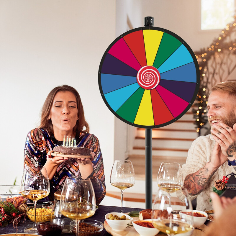 Lykkehjul 60 cm justerbart med stativ til messer og arrangementer