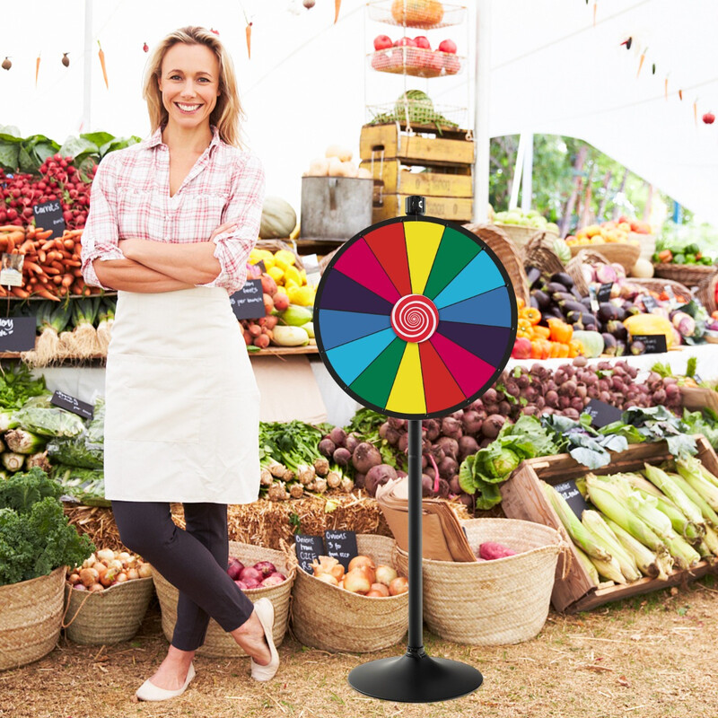 Lykkehjul 60 cm justerbart med stativ til messer og arrangementer