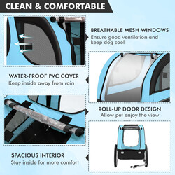 Cykelvogn til husdyr blå 40 kg kapacitet Oxford‑stof