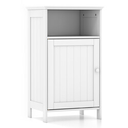 Badeværelsesskab hvid MDF gulv 40x30x70 cm med justerbar hylde