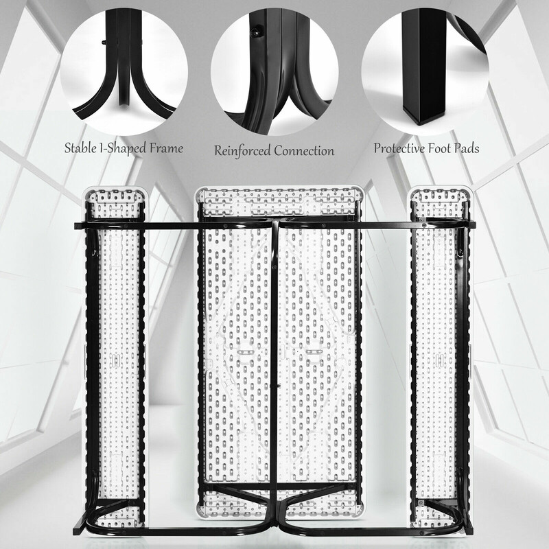 Picknickbord sæt hvid HDPE med to bænke til udendørs brug