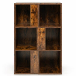 Bogreol 2 stk træ landlig brun 3 niveauer 33x33x100