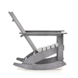 Gyngestol udendørs Adirondack grå HDPE 93x55