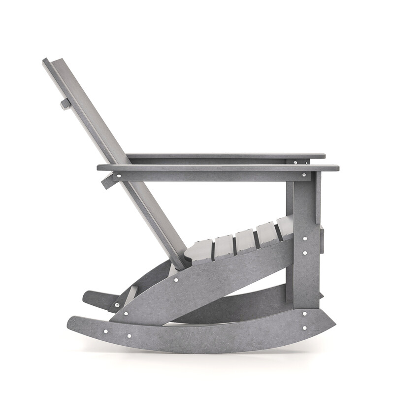 Gyngestol udendørs Adirondack grå HDPE 93x55