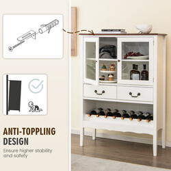 5x38x126 cm med glasdøre og skuffer