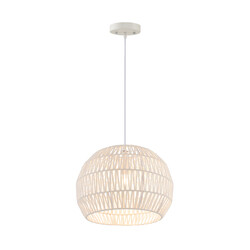 Loftlampe papir beige 44 x 33 cm justerbar ophængningsledning til stuen