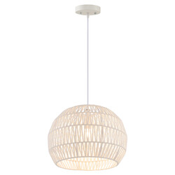 Loftlampe papir beige 44 x 33 cm justerbar ophængningsledning til stuen