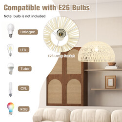 Loftlampe beige papir metal justerbar højde 44x25 cm