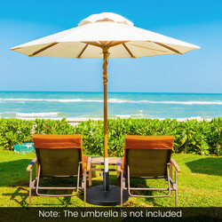 Parasolstativ robust 14 kg harpiks metal 45 cm til 270 cm terrasseparasoller