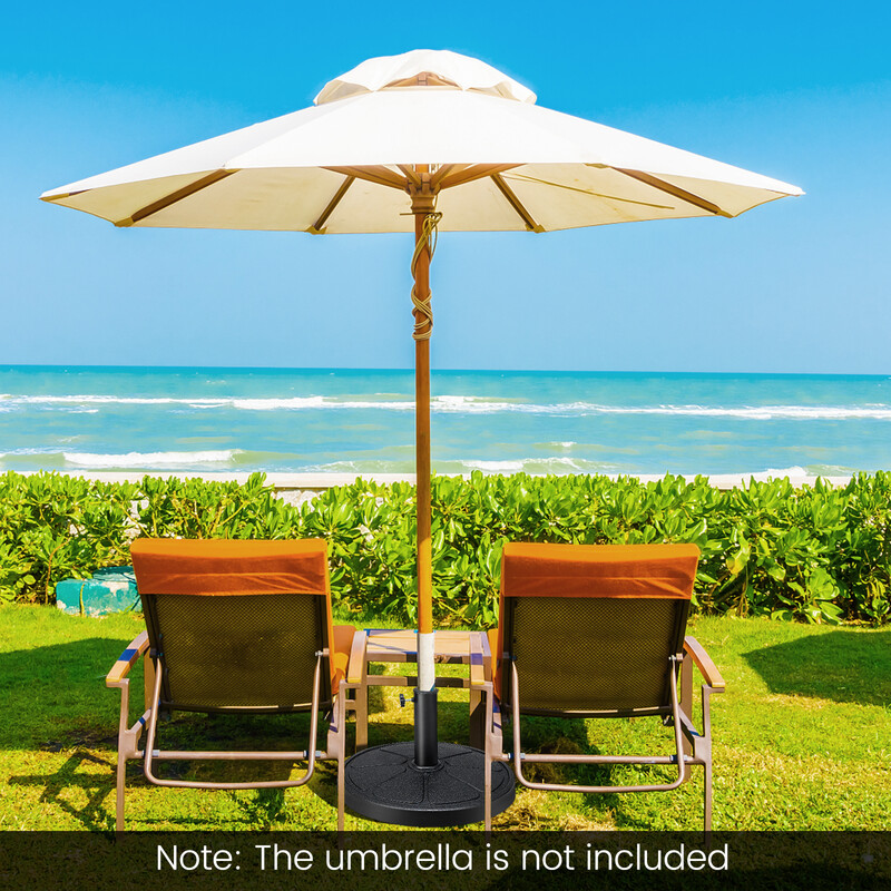 Parasolstativ robust 14 kg harpiks metal 45 cm til 270 cm terrasseparasoller