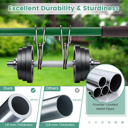 Græsfladeudjævner metal 75x25 cm 170 cm skaft PVC håndtag