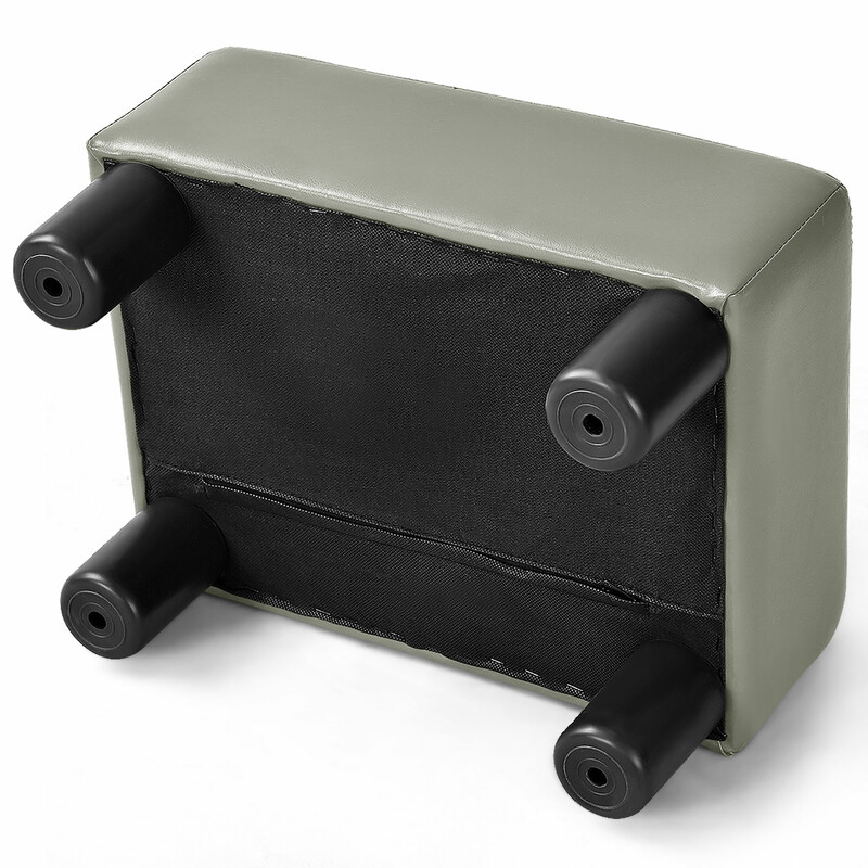 Skammel med træramme PU-betræk rød 40x30x24 cm 1 stk