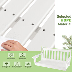 Hængeslynge i HDPE 137 cm hvid tosædet med justerbare kæder