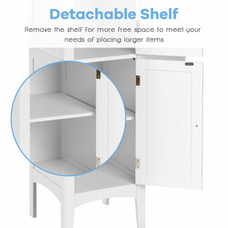 Smal badeværelseskab grå MDF 37x37x160 cm fem hylder to døre