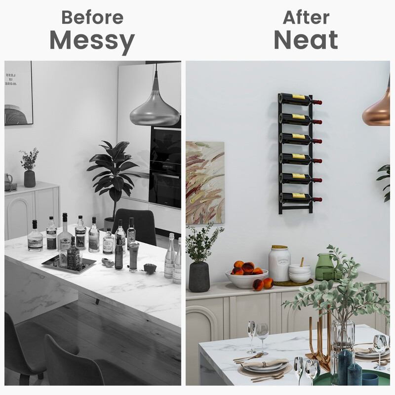 Væghylde i sort metal 22x13