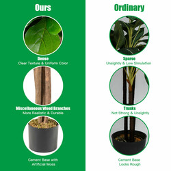 Kunstigt fikontræ 120 cm grøn indendørs og udendørs brug