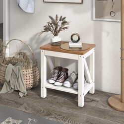 Brusebadsskammel HDPE hvid 43x32x47 cm 150 kg kapacitet med opbevaring