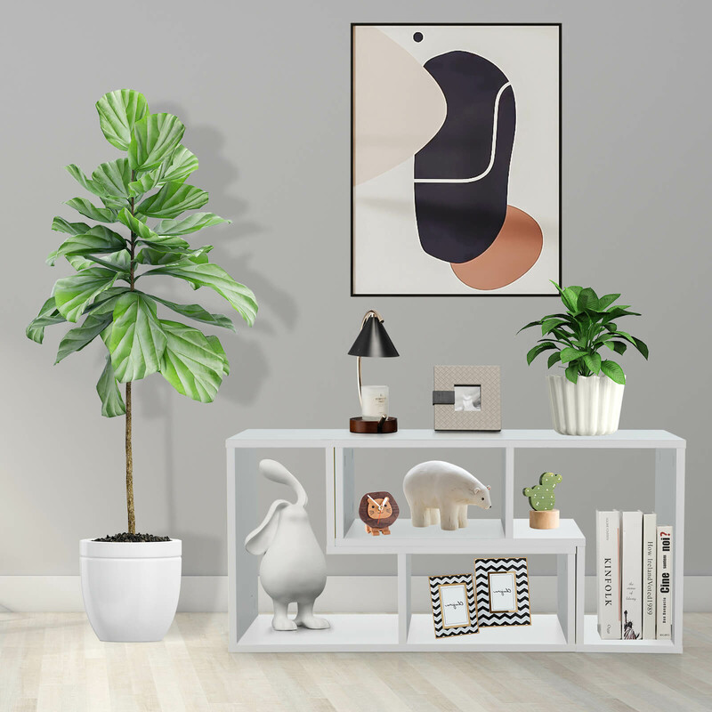 Tv-bænk hvid spånplade justerbar 134-180 cm med opbevaring