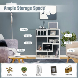 Tv-bænk hvid spånplade justerbar 134-180 cm med opbevaring