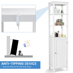 Gulvskab hvid MDF 40x32x161