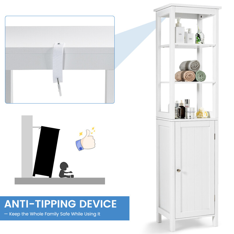 Gulvskab hvid MDF 40x32x161