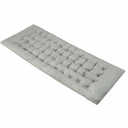 Loungeunderlag i krystalfløjl 190x70 cm grå med fæstebånd