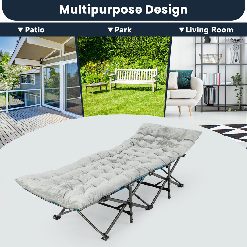 Loungeunderlag i krystalfløjl 190x70 cm grå med fæstebånd