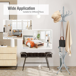 Hvid tøjstativ i birke og poppel med 12 kroge paraplyholder 184 cm