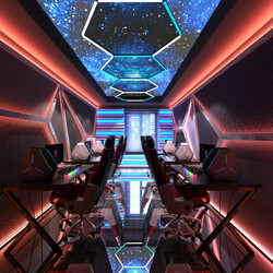 Ergonomisk gamingbord 116 cm sort MDF med r-formet metalben