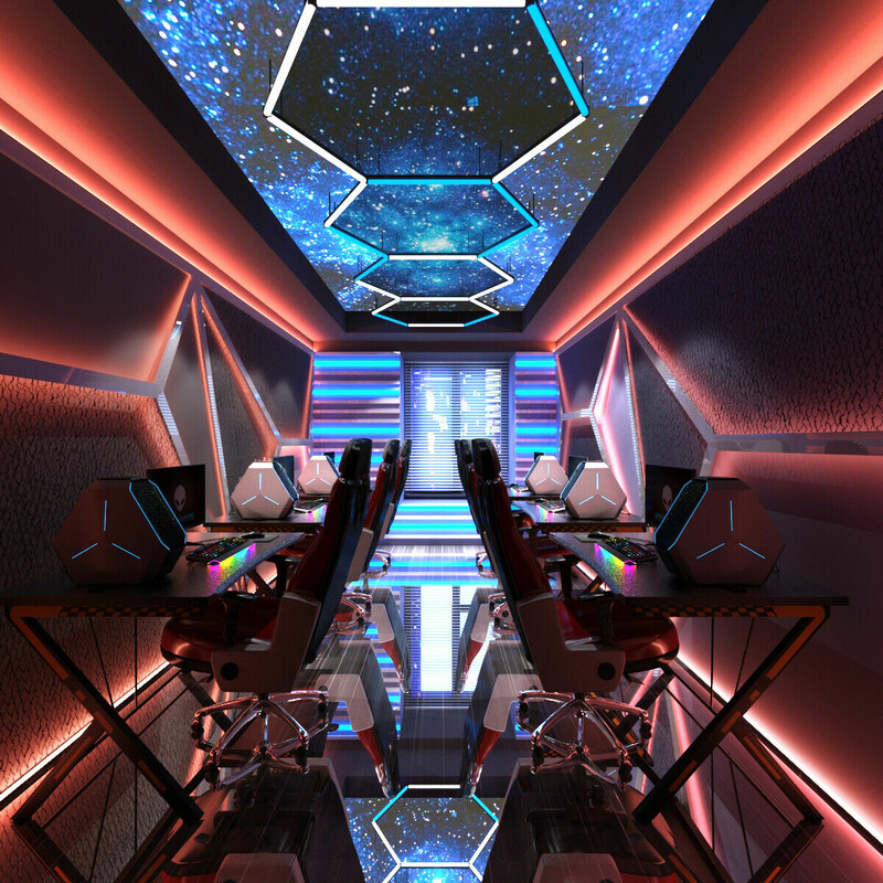 Ergonomisk gamingbord 116 cm sort MDF med r-formet metalben