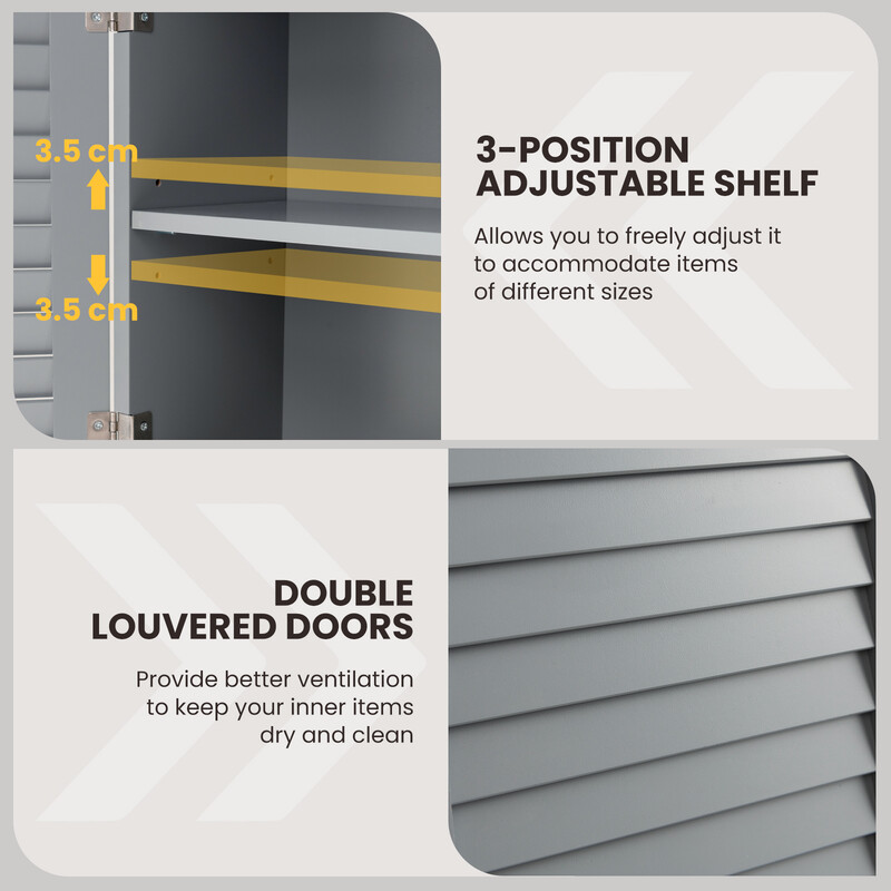 Vægskab MDF grå 58x22x75 cm hængende badeværelse lamelldøre