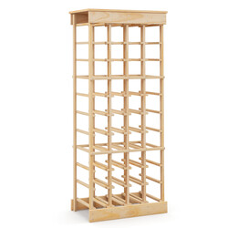 Vinreol af fyrretræ 46x27x113 cm til 40 flasker med væltesikring