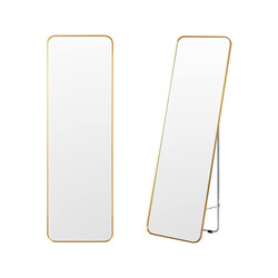 Helkropsspejl guld stålramme 40x32