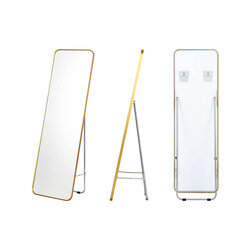 Helkropsspejl guld stålramme 40x32