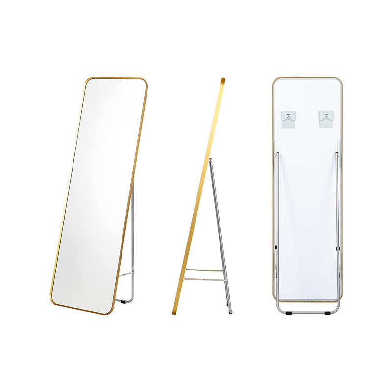 Helkropsspejl guld stålramme 40x32