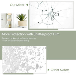 5x128 cm med sikkerhedsfilm vægmontage