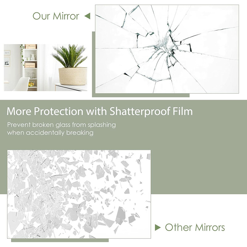 5x128 cm med sikkerhedsfilm vægmontage