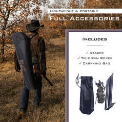 Jagttelt 150D Oxford vandtæt 148x148 cm for tre personer med 360° udsyn