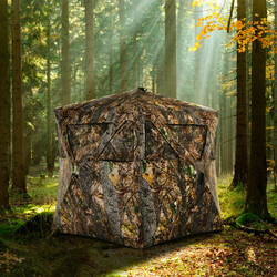 Jagttelt polyester glasfiber 180x200x167 cm tre personer camouflage