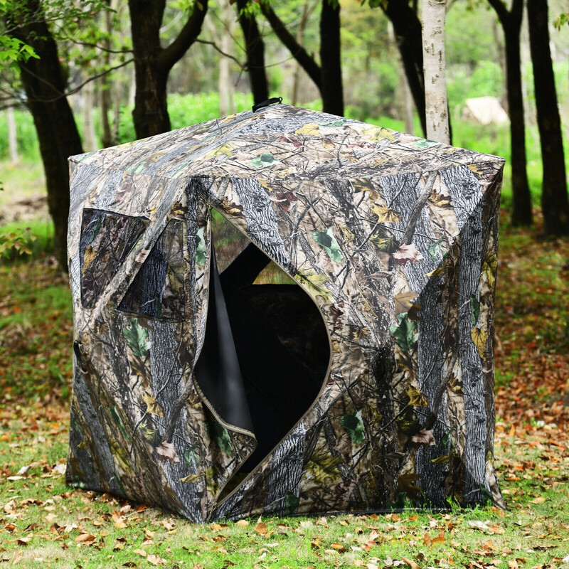 Jagttelt polyester glasfiber 180x200x167 cm tre personer camouflage