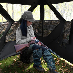 Jagttelt polyester glasfiber 180x200x167 cm tre personer camouflage