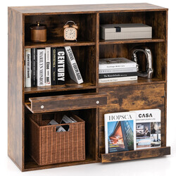 Bogreol vintagebrun spånplade 90x29